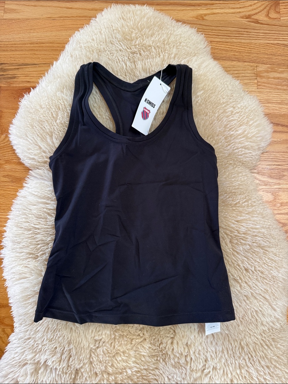 KSwiss Black Racerback Tank Top
